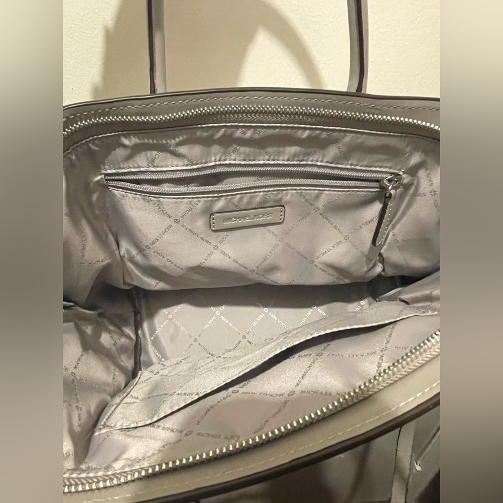 Michael Kors Gray and White Satchel - Picture 11 of 14